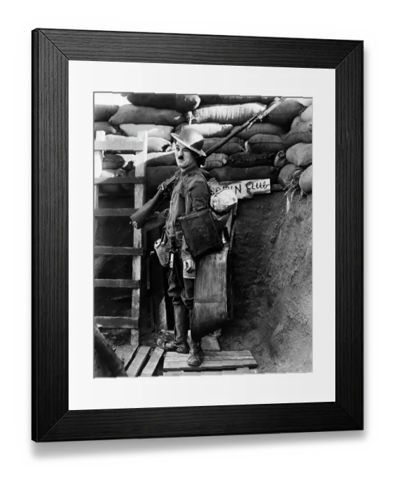 Framed Print : Charli Chaplin In Military Uniform