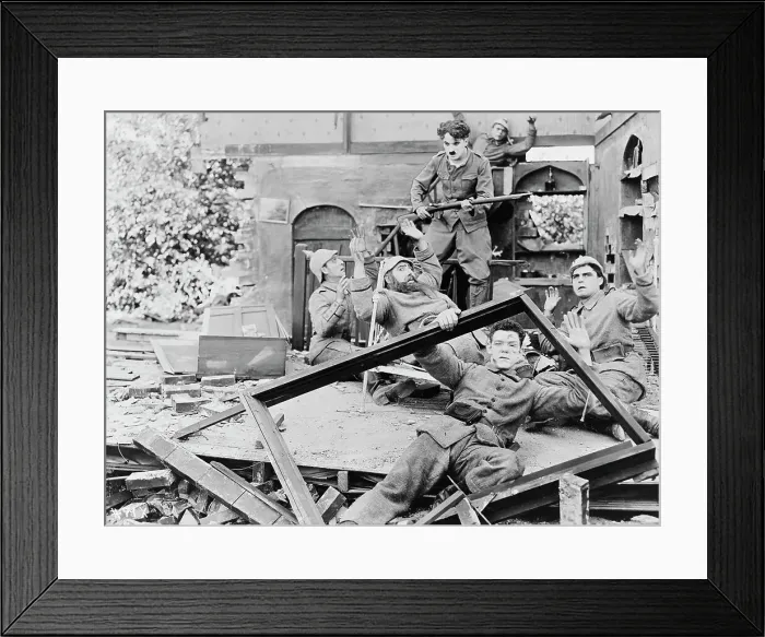 Framed Print : Charlie Chaplin in Shoulder Arms Framed Print : Charlie Chaplin in Shoulder Arms