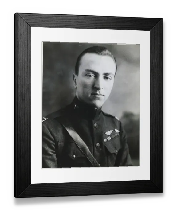 Framed Print : Portrait of Eddie Rickenbacher Framed Print : Portrait of Eddie Rickenbacher