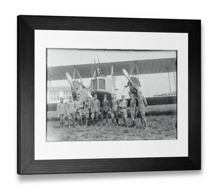 Framed Print : Soldiers Gathering Around Military Airplane Framed Print : Soldiers Gathering Around Military Airplane