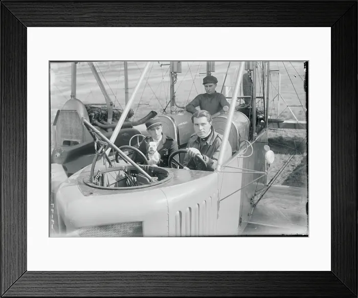 Framed Print : Pilots in Military Plane Framed Print : Pilots in Military Plane