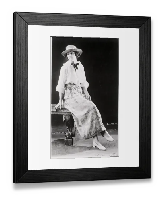 Framed Print : Fashion Model With Blouse And Skirt Framed Print : Fashion Model With Blouse And Skirt