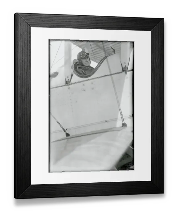 Framed Print : Aviator in Cockpit Framed Print : Aviator in Cockpit