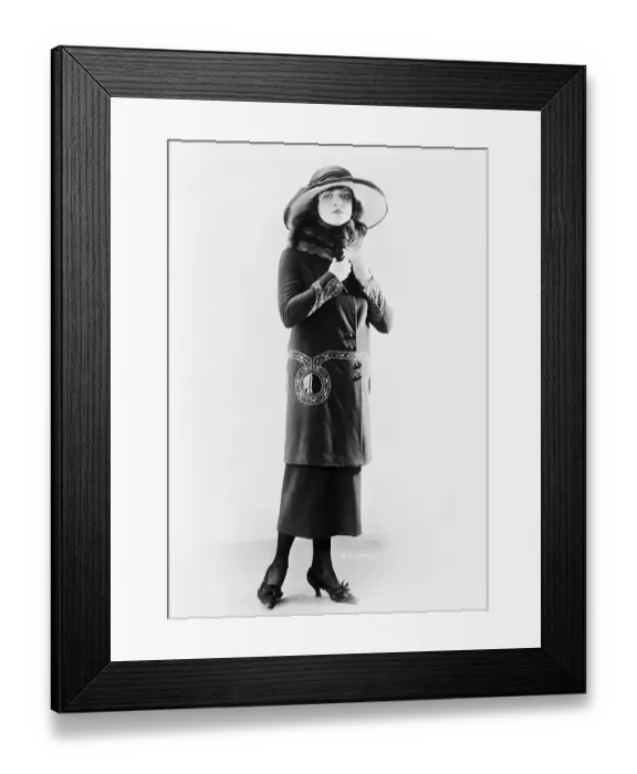 Framed Print : Woman with Fur Stole Framed Print : Woman with Fur Stole