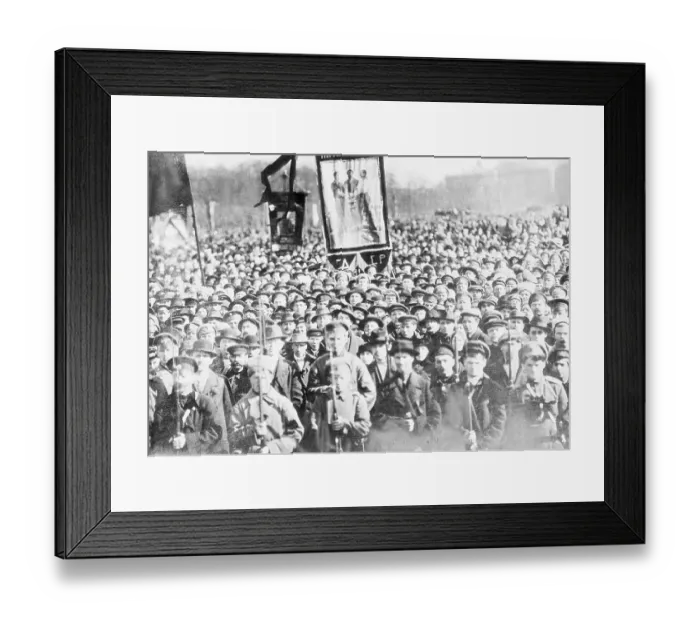 Framed Print : Russian Revolutionists Carrying Large Banner Framed Print : Russian Revolutionists Carrying Large Banner