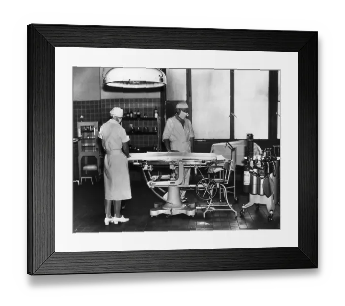 Framed Print : Nurse and Doctor in Operating Room Framed Print : Nurse and Doctor in Operating Room