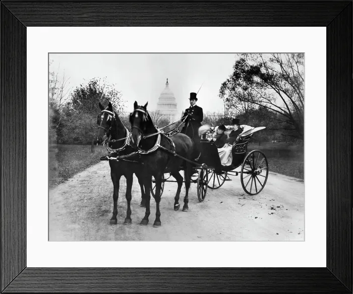 Framed Print : Senator Henderson in Carriage Framed Print : Senator Henderson in Carriage