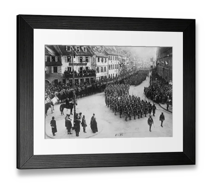 Framed Print : French Troops Entering Colmar