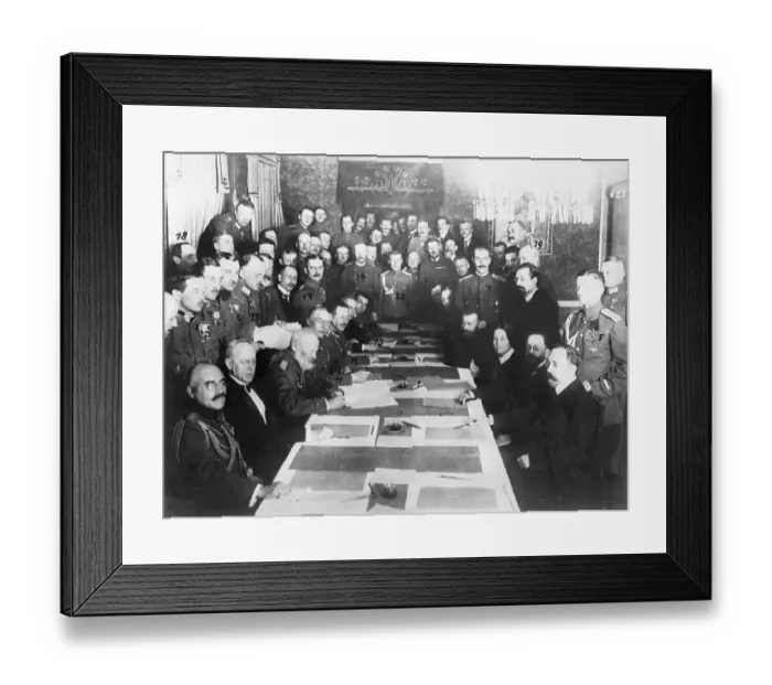 Framed Print : Signing of Russo-Teuton Peace Pact Framed Print : Signing of Russo-Teuton Peace Pact