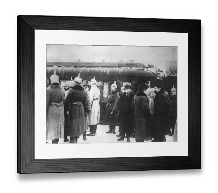 Framed Print : Russian Delegation Greeted by Germans Framed Print : Russian Delegation Greeted by Germans