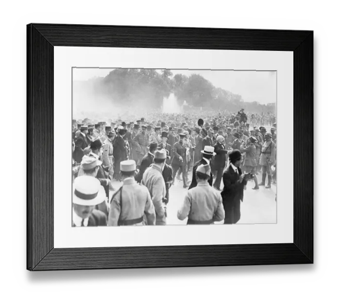 Framed Print : Group Leave After Siging Peace Treaty