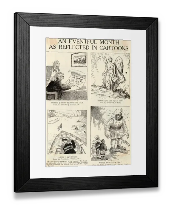 Framed Print : End of World War I as Seen in Cartoons Framed Print : End of World War I as Seen in Cartoons