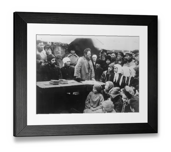 Framed Print : Russian Peasants Preaching Communism Framed Print : Russian Peasants Preaching Communism