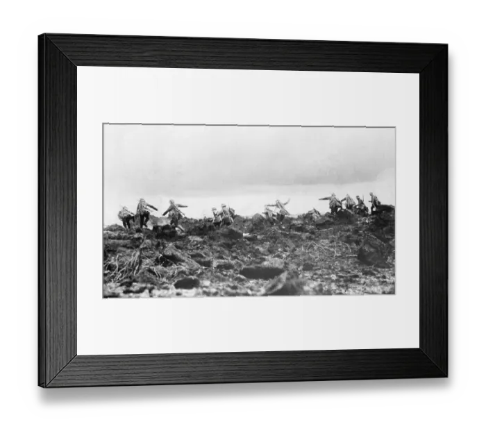 Framed Print : Germans Destroying British Front Framed Print : Germans Destroying British Front