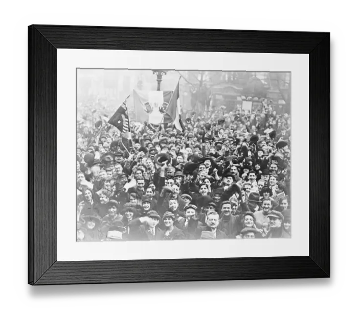 Framed Print : People Celebrating in Paris Framed Print : People Celebrating in Paris
