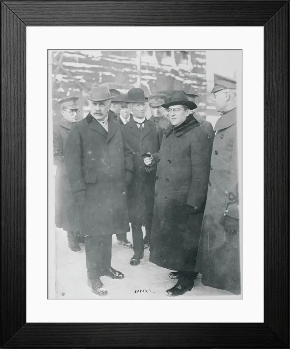 Framed Print : Canadian Premier and Others at Halifax Explosion Site