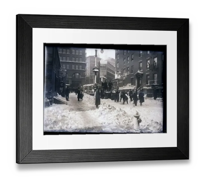 Framed Print : Street Snow Scene Framed Print : Street Snow Scene