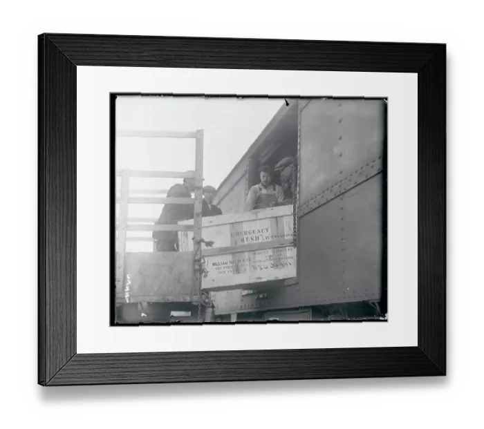 Framed Print : Men Loading Crates onto Train Framed Print : Men Loading Crates onto Train