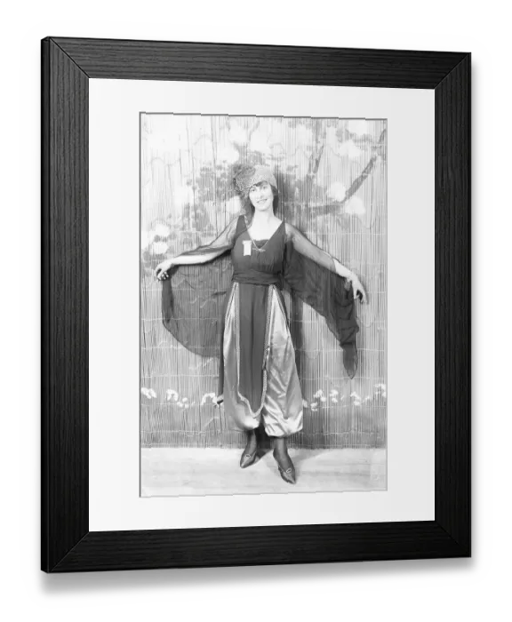 Framed Print : Woman Wearing Genie Costume Framed Print : Woman Wearing Genie Costume
