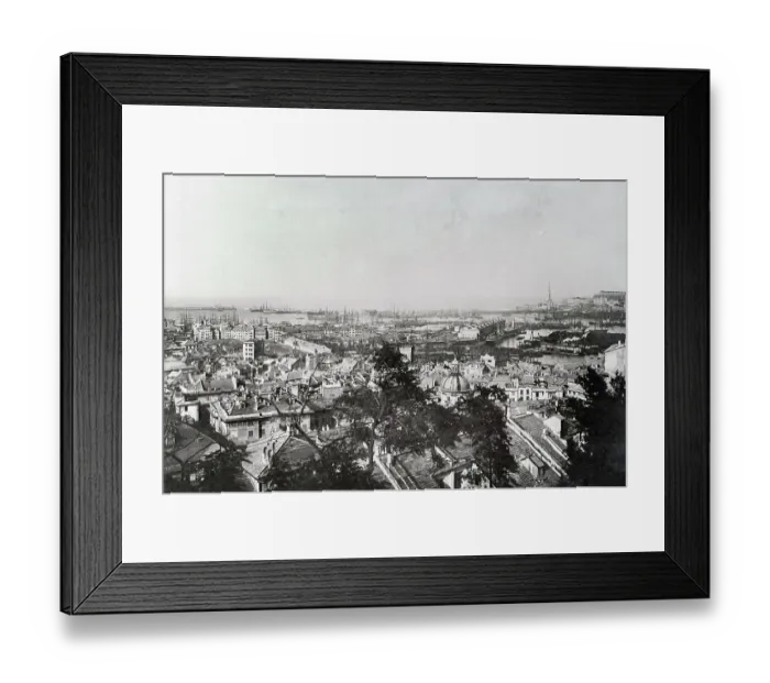 Framed Print : View of Harbor in Genoa Framed Print : View of Harbor in Genoa