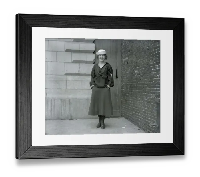 Framed Print : Woman Sailor, Standing Framed Print : Woman Sailor, Standing