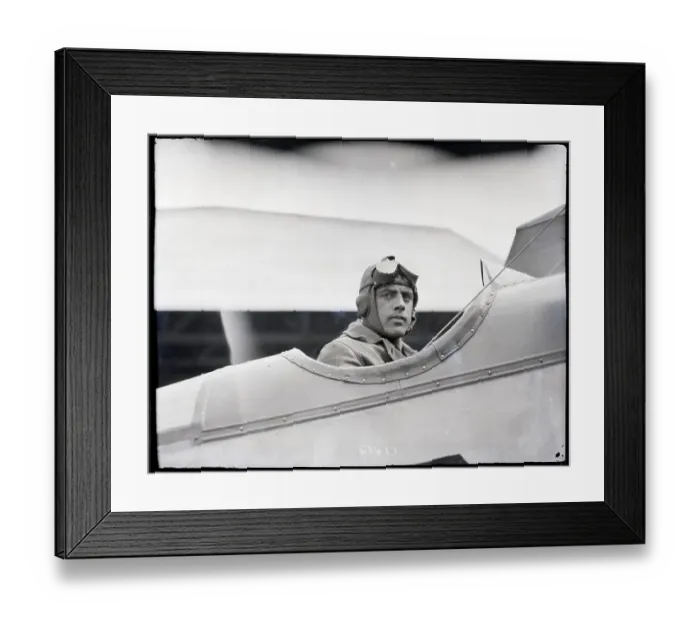 Framed Print : Ted Meredith In Airplane Framed Print : Ted Meredith In Airplane