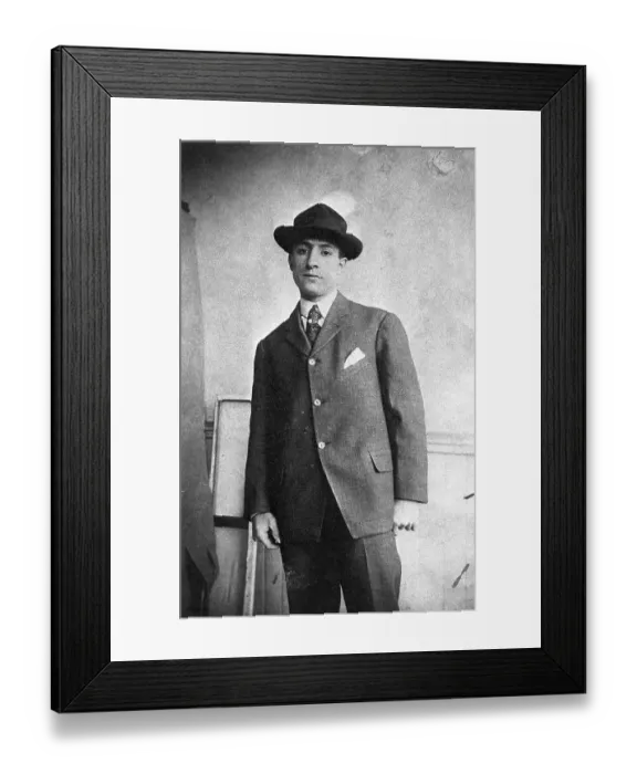 Framed Print : Abe Attell Showin In Suit; 3 / 4 Length Framed Print : Abe Attell Showin In Suit; 3 / 4 Length