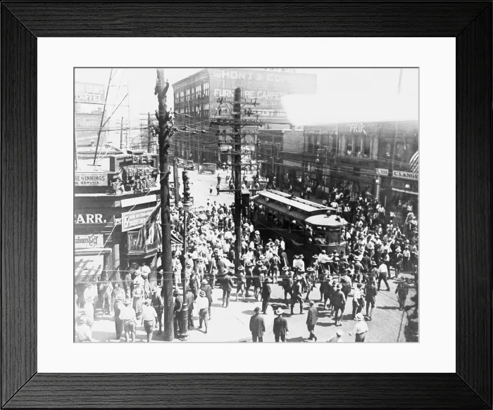 Framed Print : Mob Beating Black Man Framed Print : Mob Beating Black Man