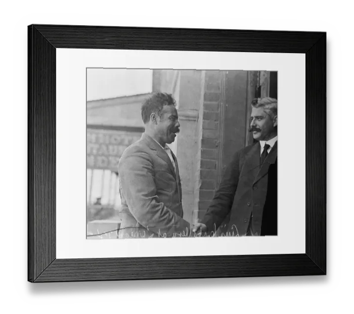 Framed Print : Pancho Villa Shaking Hand of Luis Caballero Framed Print : Pancho Villa Shaking Hand of Luis Caballero