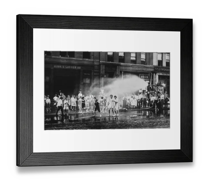 Framed Print : Hook & Ladder 22 Open Hydrant Framed Print : Hook & Ladder 22 Open Hydrant