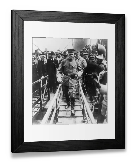 Framed Print : General Pershing Lands in France Framed Print : General Pershing Lands in France