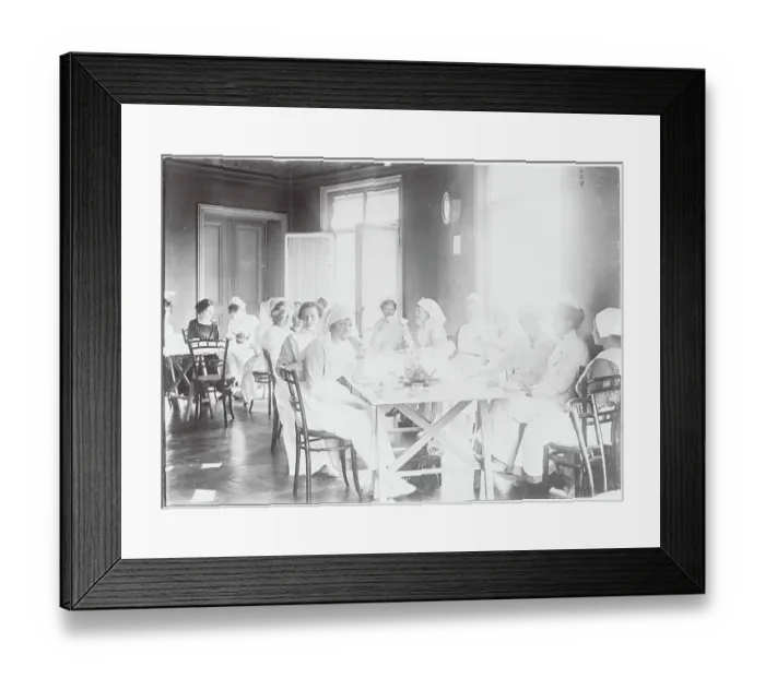 Framed Print : Red Cross Nurses at Tea Break Framed Print : Red Cross Nurses at Tea Break
