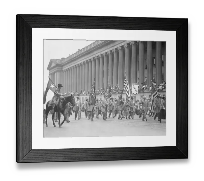 Framed Print : Texas Confederates March in a Military Parade Framed Print : Texas Confederates March in a Military Parade