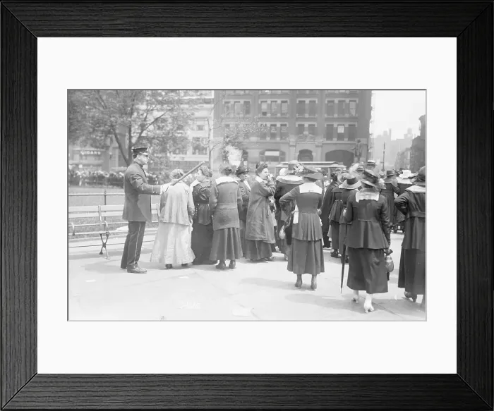 Framed Print : Policeman Clearing City Hall Park Framed Print : Policeman Clearing City Hall Park