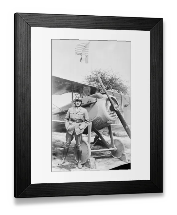 Framed Print : Aviator Beside His Plane Framed Print : Aviator Beside His Plane