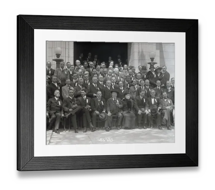 Framed Print : Samuel Gompers Posing with Large Group of Labor Leaders Framed Print : Samuel Gompers Posing with Large Group of Labor Leaders