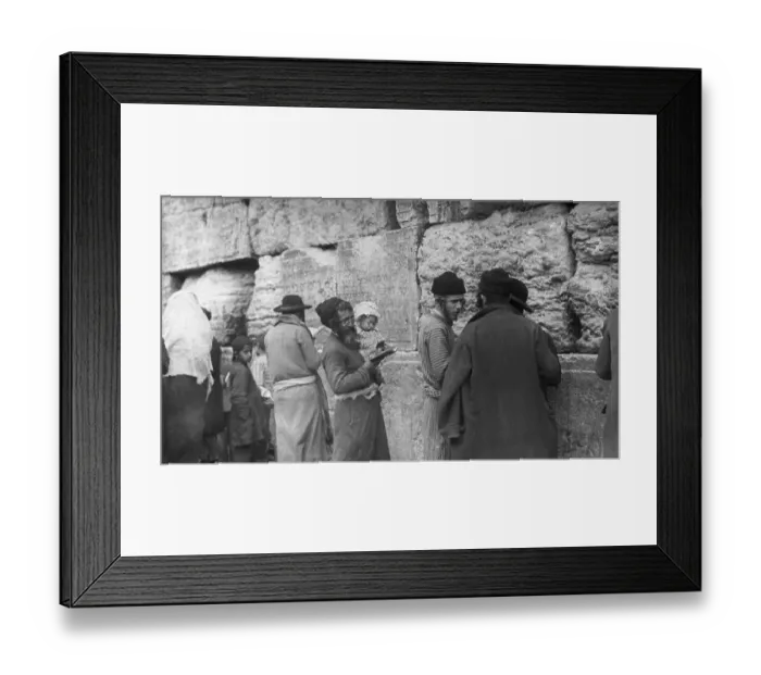 Framed Print : Old Jews Teaching Young At Wall Framed Print : Old Jews Teaching Young At Wall