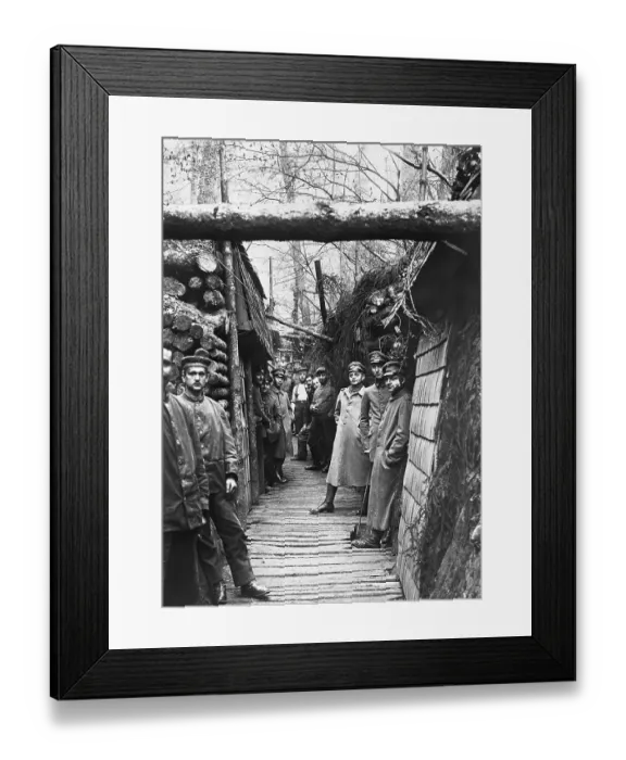 Framed Print : German Trenches on the Western Front