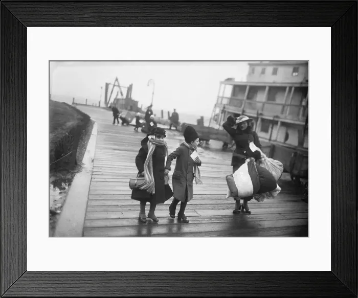 Framed Print : Belgian Refugees at Ellis Island Framed Print : Belgian Refugees at Ellis Island