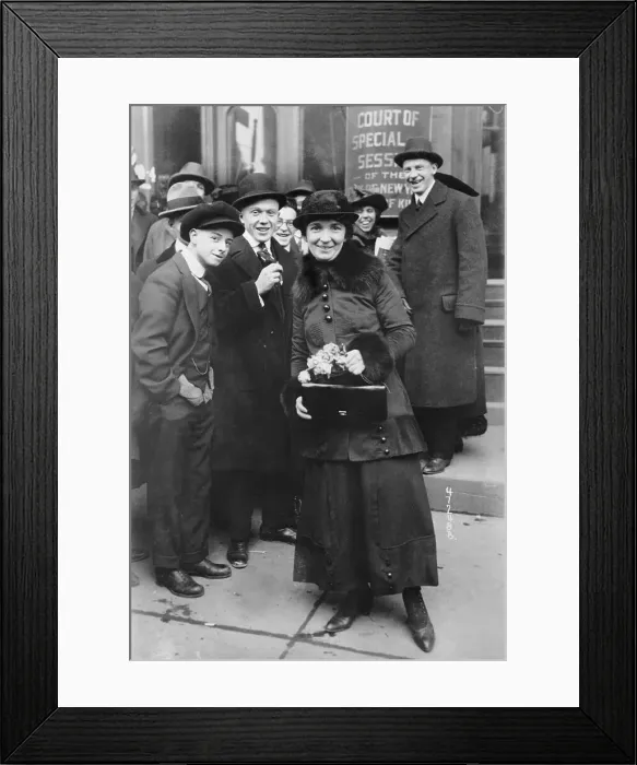 Framed Print : Margaret Sanger Outside Courthouse