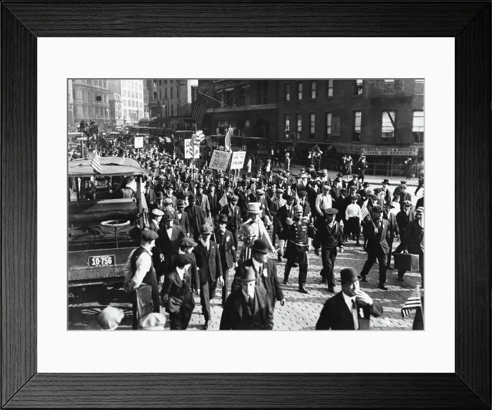 Framed Print : Parade Supporting U.S. Involvement in World War I