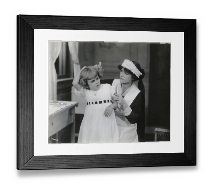 Framed Print : Actress as Maid Combing Mary McAllister's Hair Framed Print : Actress as Maid Combing Mary McAllister's Hair