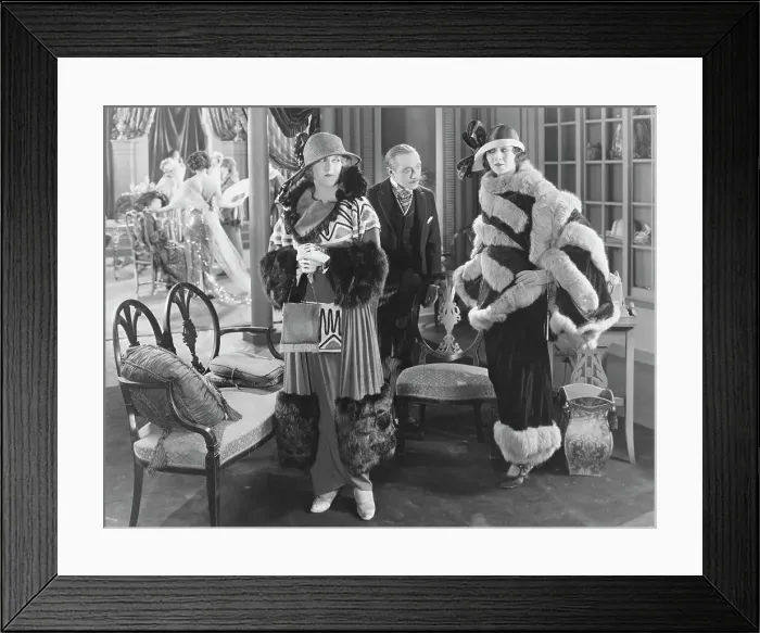 Framed Print : Elegant Ladies Visiting Boutique Framed Print : Elegant Ladies Visiting Boutique
