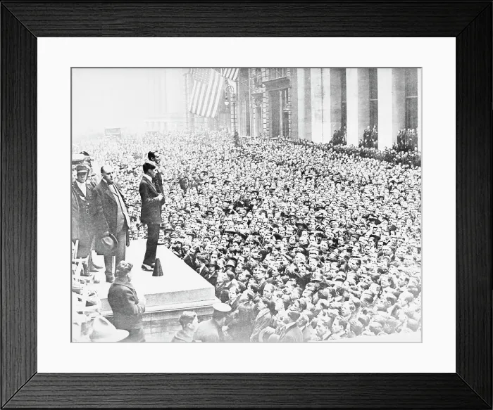 Framed Print : Charlie Chaplin Addressing Crowd Framed Print : Charlie Chaplin Addressing Crowd
