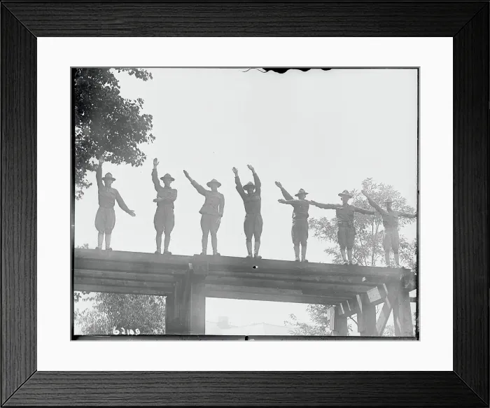Framed Print : Soldiers Practicing Arm Signals Framed Print : Soldiers Practicing Arm Signals