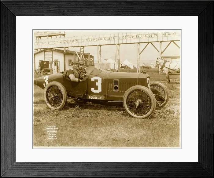 Framed Print : Peugeot Racing Car at the Indianapolis Speedway Framed Print : Peugeot Racing Car at the Indianapolis Speedway