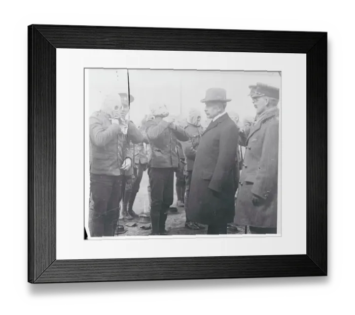 Framed Print : Canadian Military Officer Reviewing His Men Framed Print : Canadian Military Officer Reviewing His Men