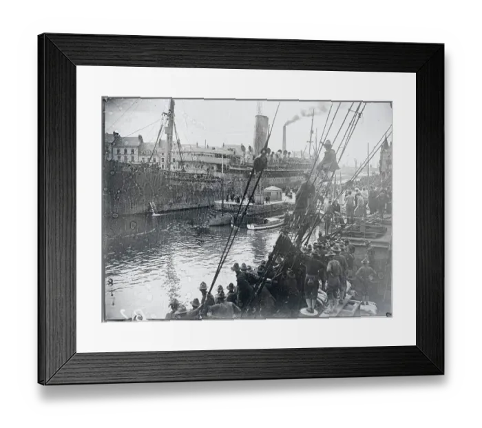 Framed Print : Troops Arriving in France Framed Print : Troops Arriving in France