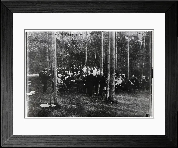 Framed Print : Russian Meeting In Woods; First Duma Framed Print : Russian Meeting In Woods; First Duma