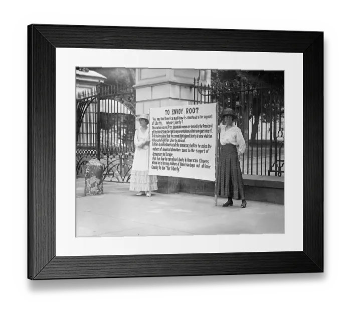 Framed Print : Women Suffragettes Picketing Framed Print : Women Suffragettes Picketing